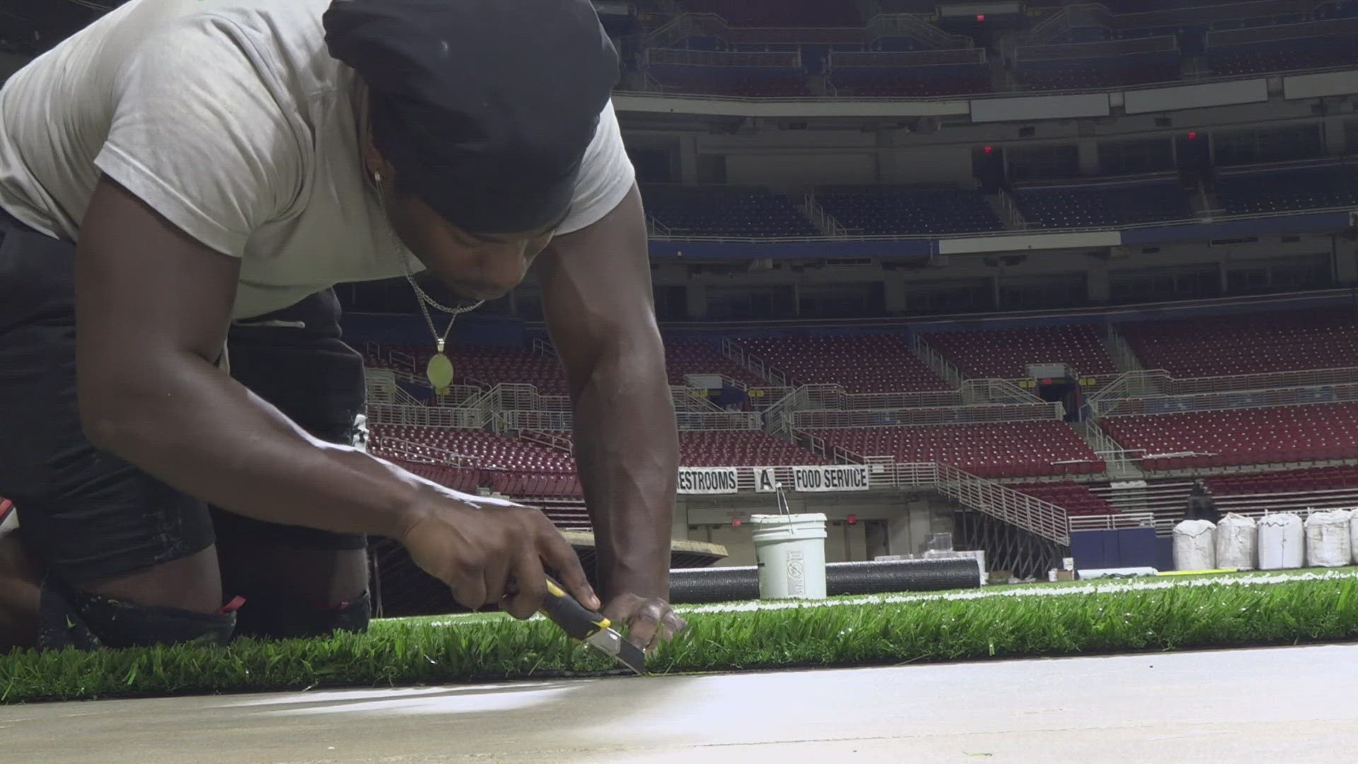 Not only does the turf look better, but it's lighter and supposed to be safer for players.