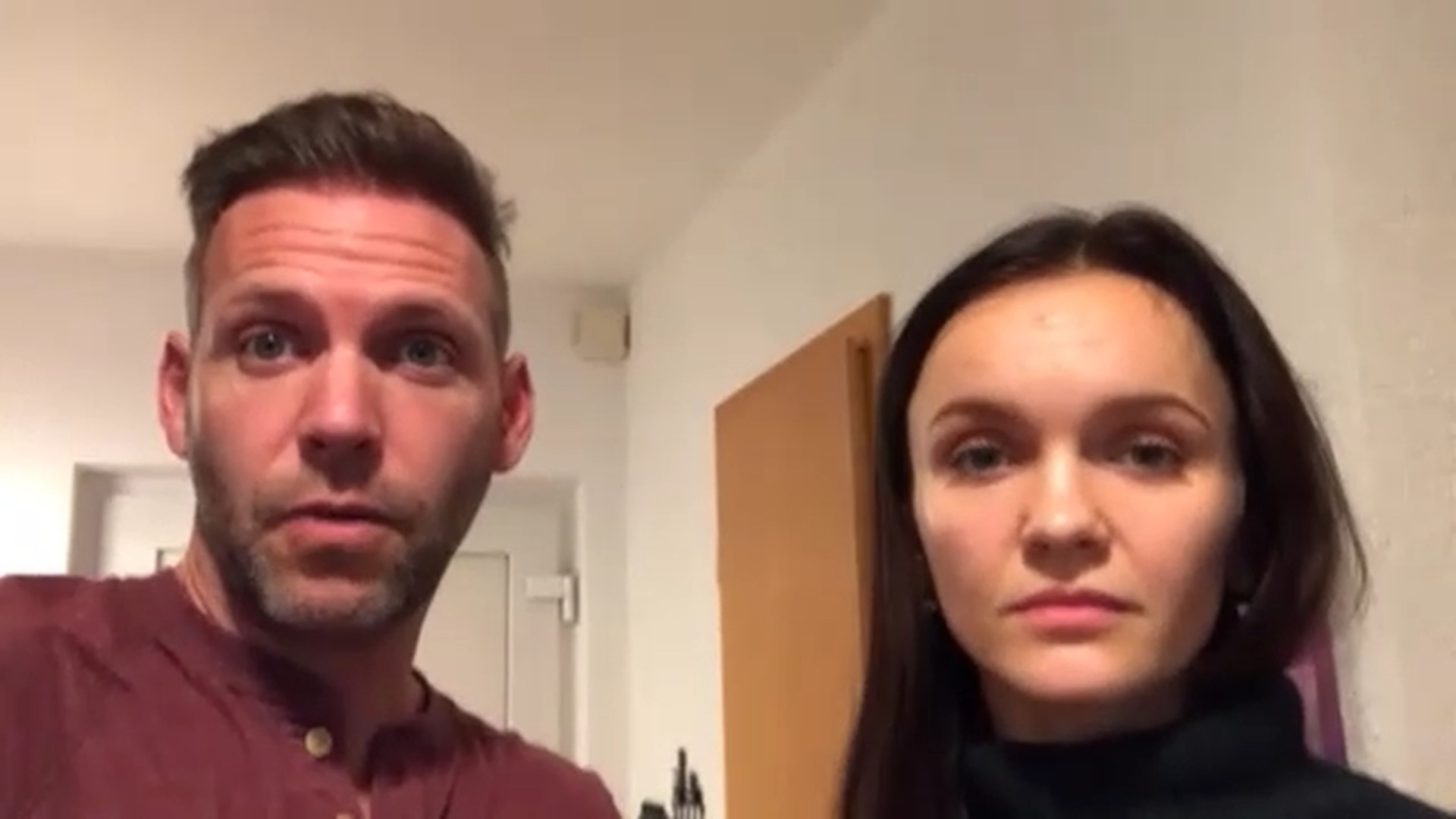 Ryan Baird walked more than 27 hours to make it out of Ukraine. His wife, Anastasia, eventually also made it to Poland before the couple reunited in Germany.