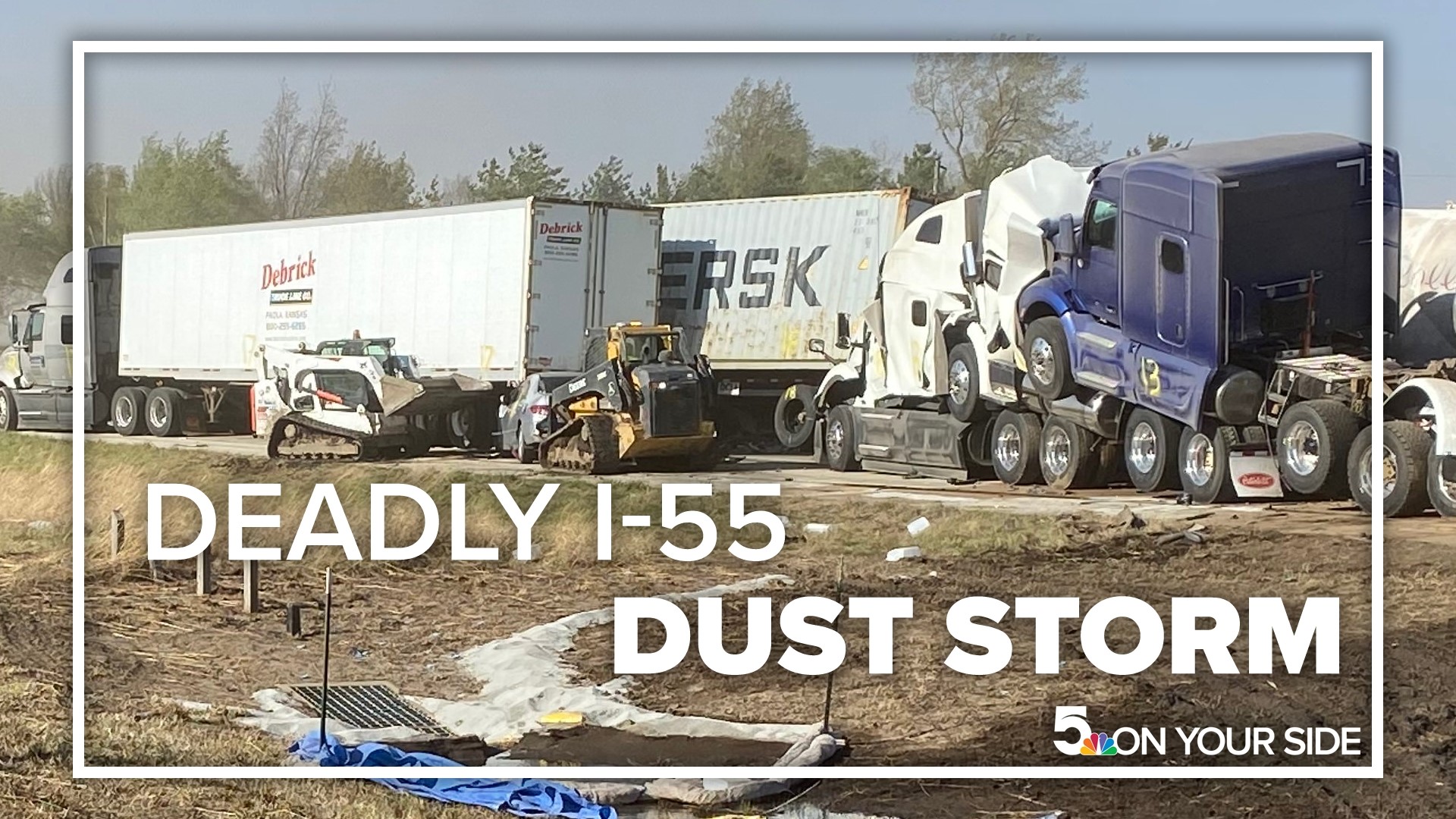 Two people remained unidentified as of Tuesday morning. Authorities said blowing dust from nearby caused "complete blackout conditions," resulting in the pileup.