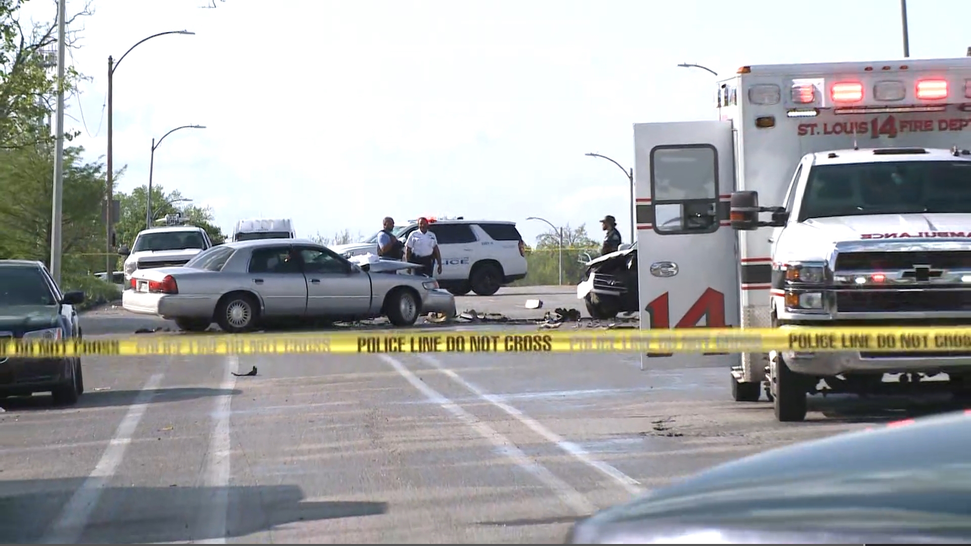 Two people were critically hurt in the crash on West Florissant and Oriole Avenue.