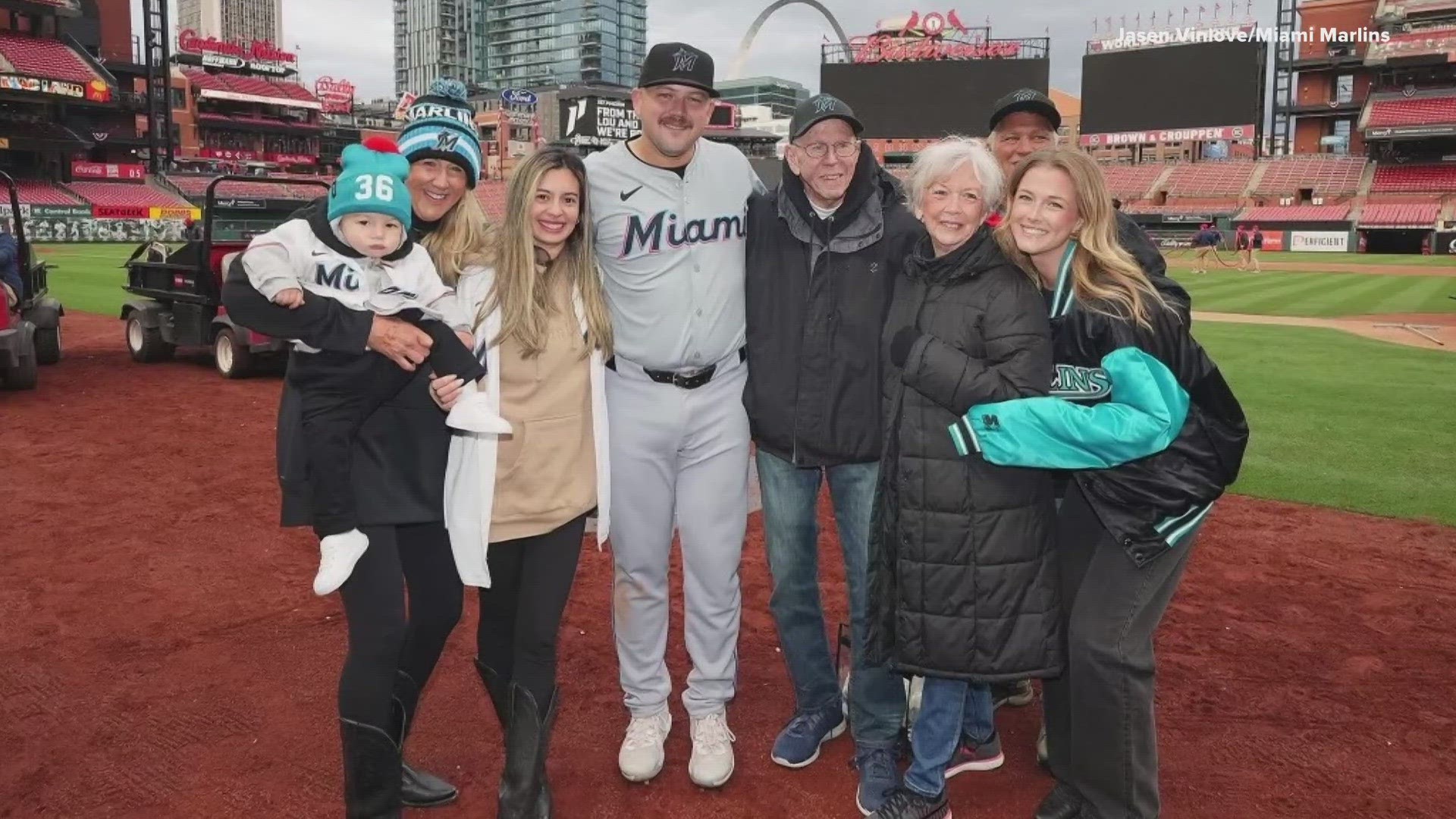 Burger's grandparents had never seen him play in person before this weekend. He made it a memorable first time with two opening day home runs back home in St. Louis.