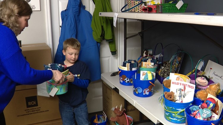 6-year-old boy helps deliver hundreds of Easter baskets to kids in need