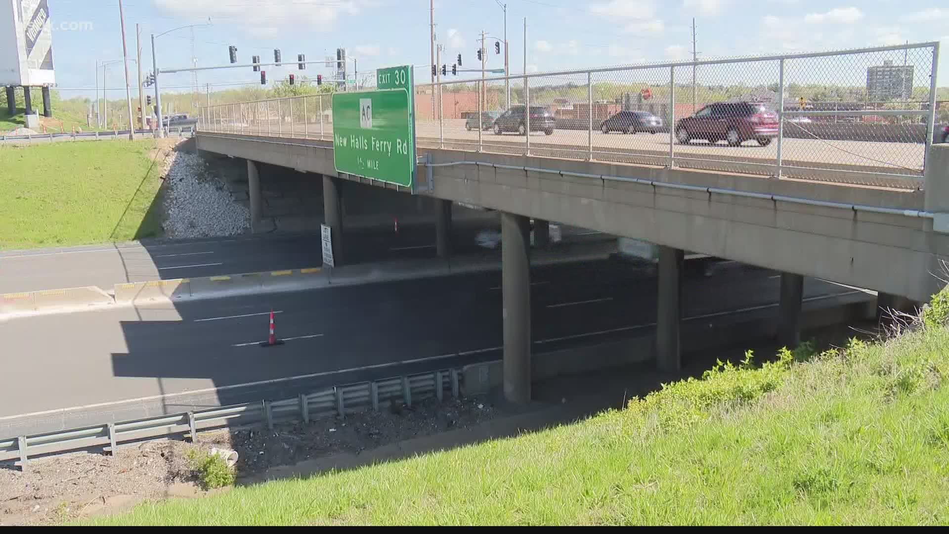Both directions of a stretch of Interstate 270 will be closed starting Friday night to take down the bridge.
