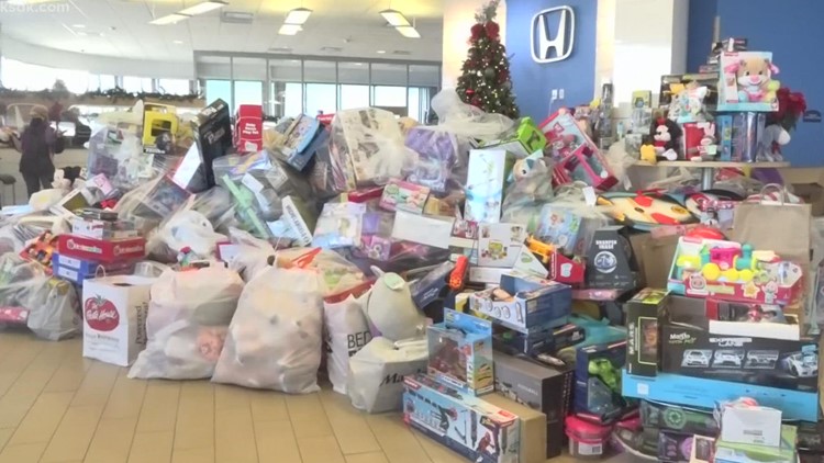 Guns 'N Hoses collects huge pile of toys to be delivered to tornado victims