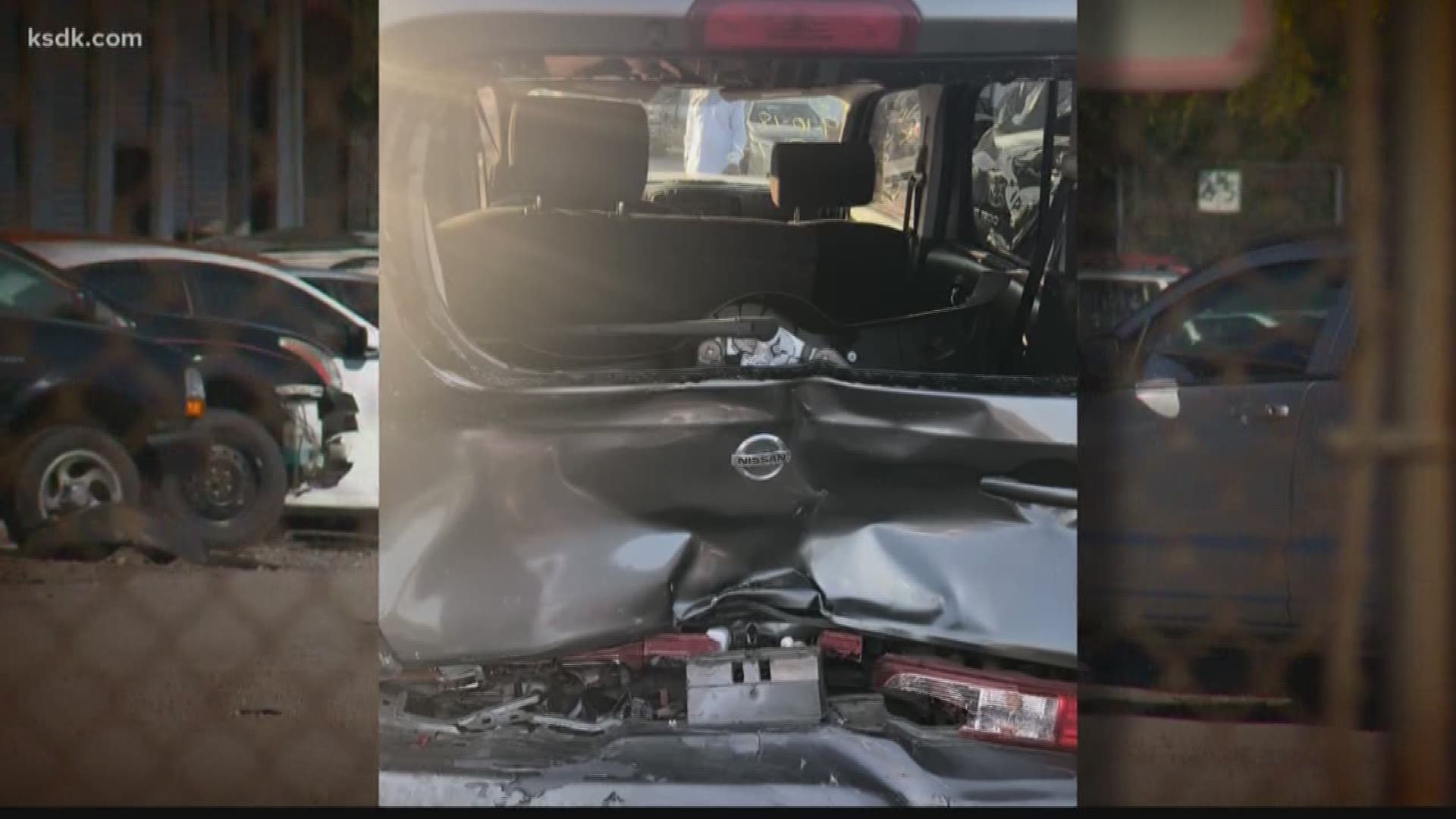 According to St. Louis Police, the city's tow truck that was carrying Butler's car was involved in a hit and run crash on Interstate 70.