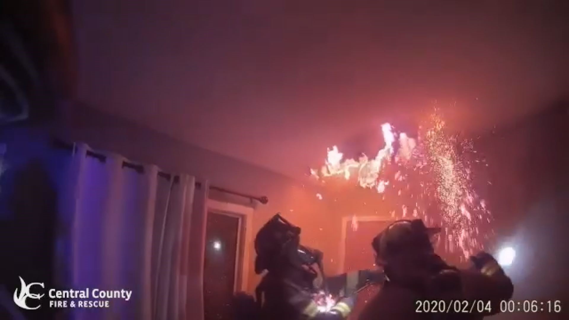 Central County Fire and Rescue posted this helmet cam video on Facebook.