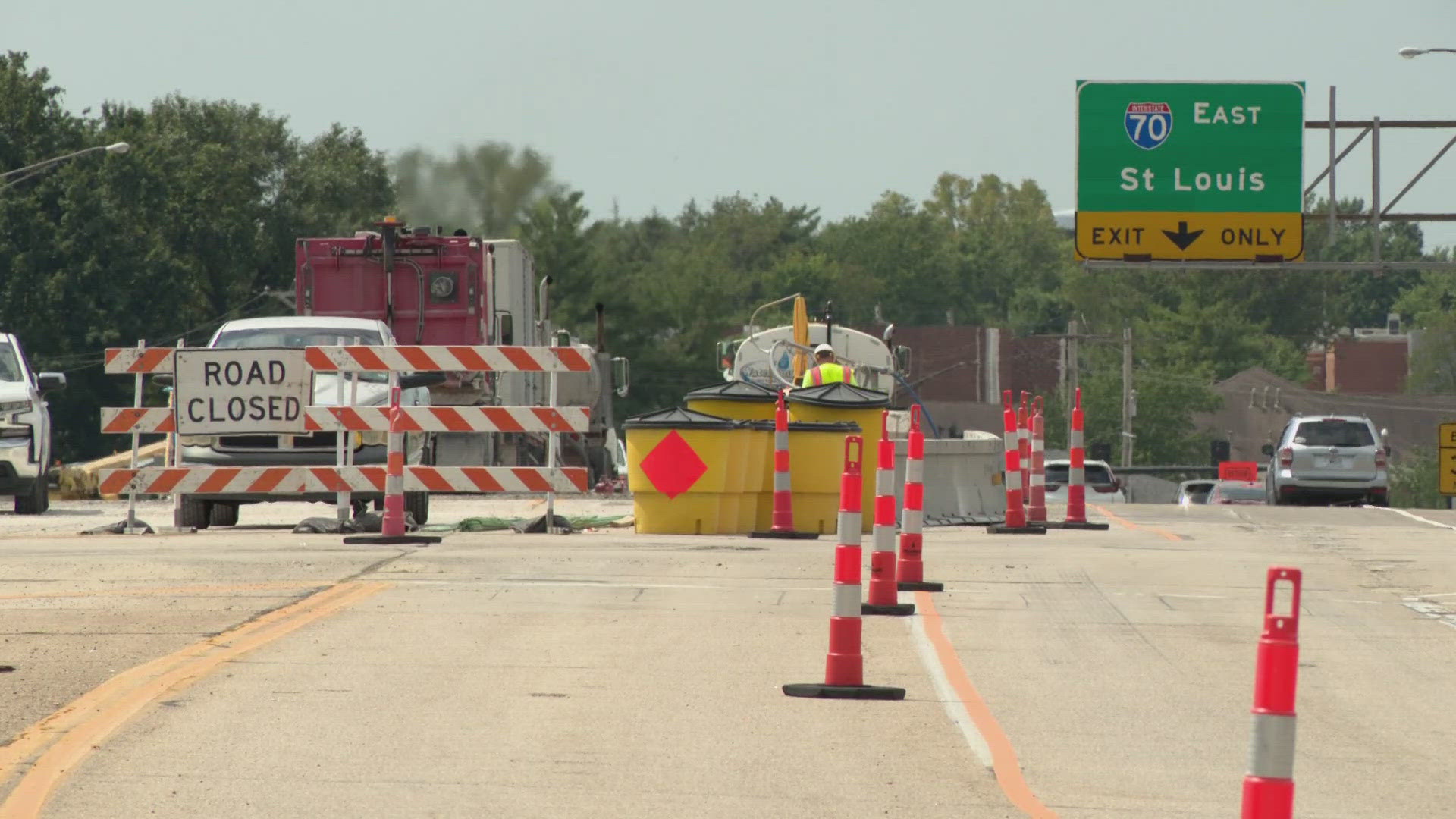 MoDOT said work on the I-70 and Route 79 bridges is on schedule. The Cave Springs and Zumbehl interchanges are pretty much wrapped up.