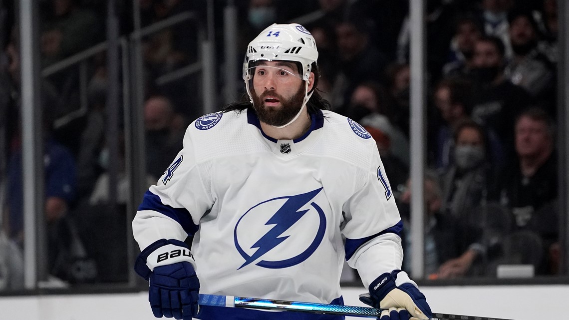 Patrick Maroon Tampa Bay Lightning Game-Used #14 White Jersey with Global  Series Patch from the NHL Global Series vs. Buffalo Sabres on November 8