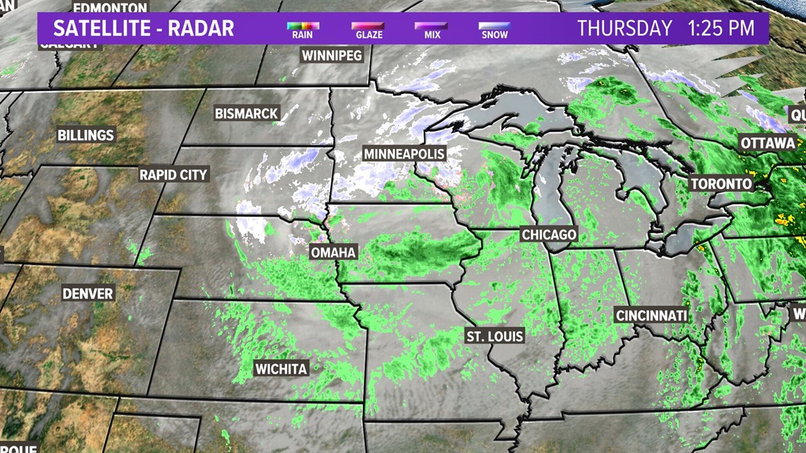 Satellite radar loop
