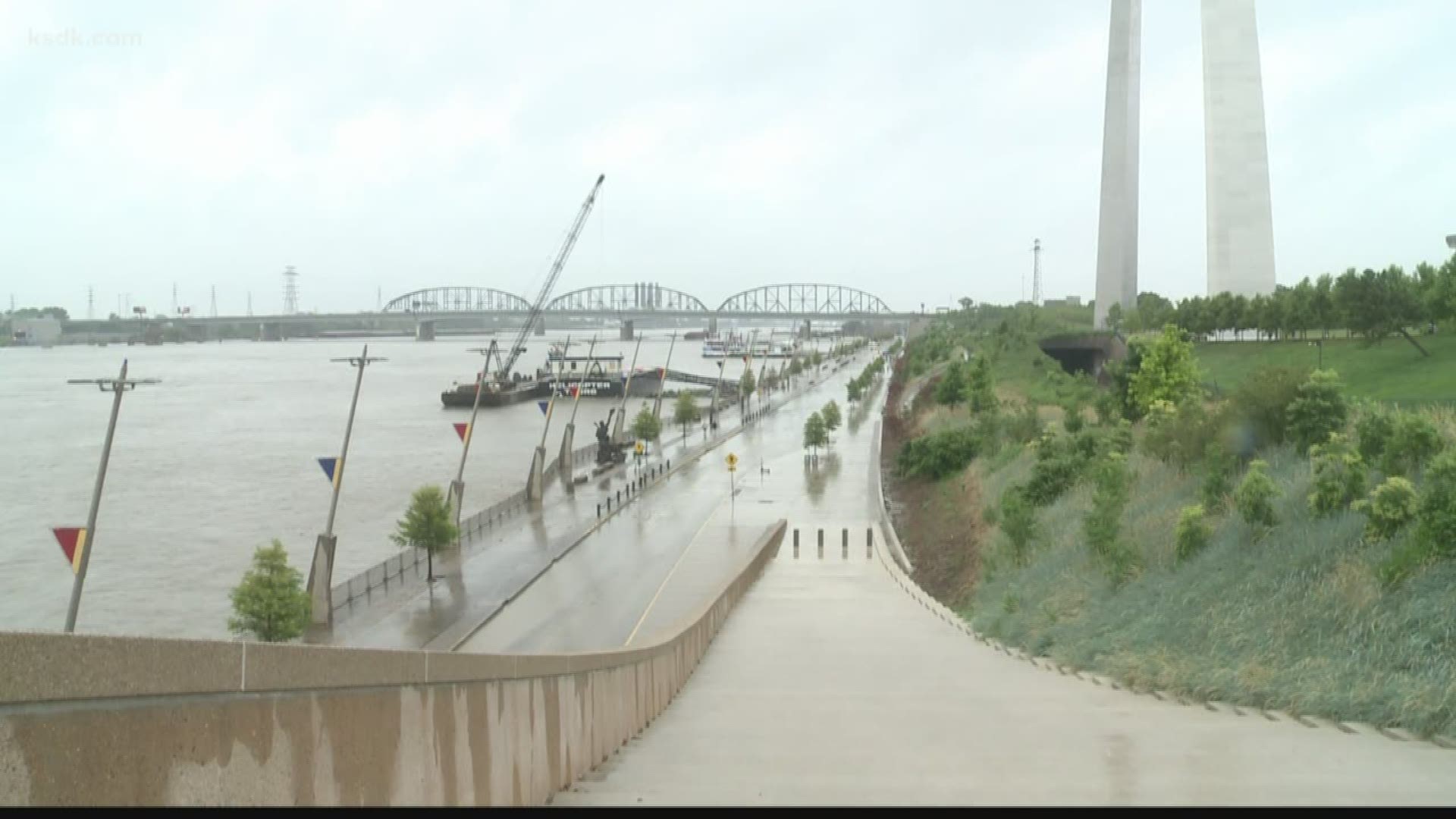 The river levels at the Archgrounds are starting to return to normal.