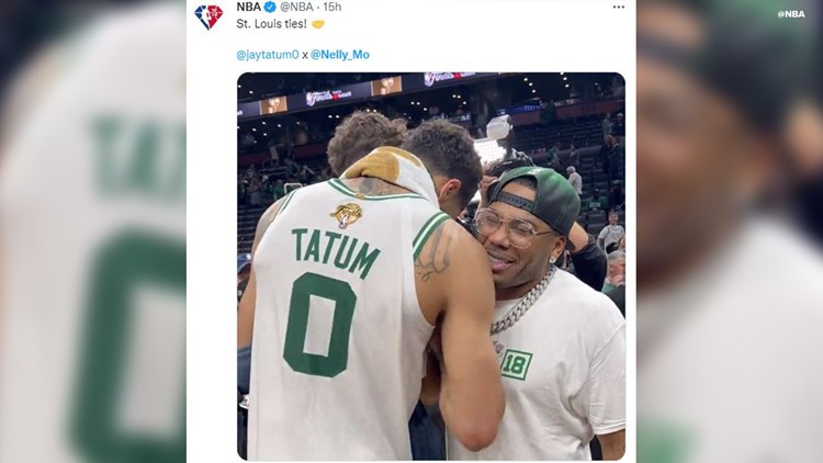 Nelly rocks Jayson Tatum jersey for halftime performance during