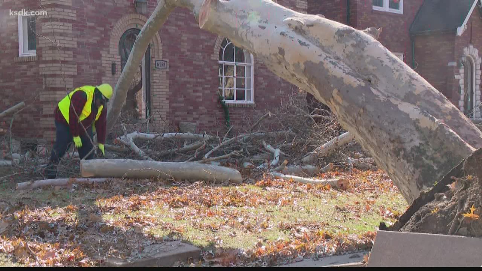 Instead of getting ready for Thanksgiving, several families around the area spent the day recovering from strong winds