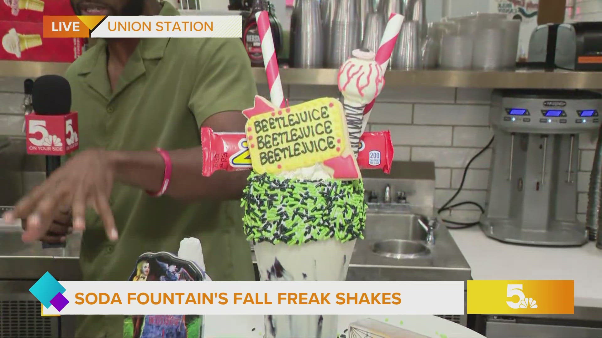 Soda Fountain is known for its over-the-top Freak Shakes that are overstuffed milkshakes filled with amazing treats.