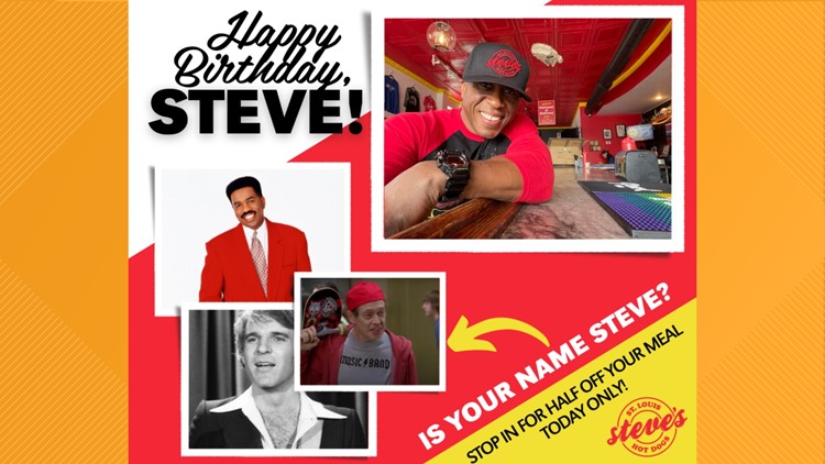 Calling all Steves! Eat half-off at Steve's Hot Dogs Friday only