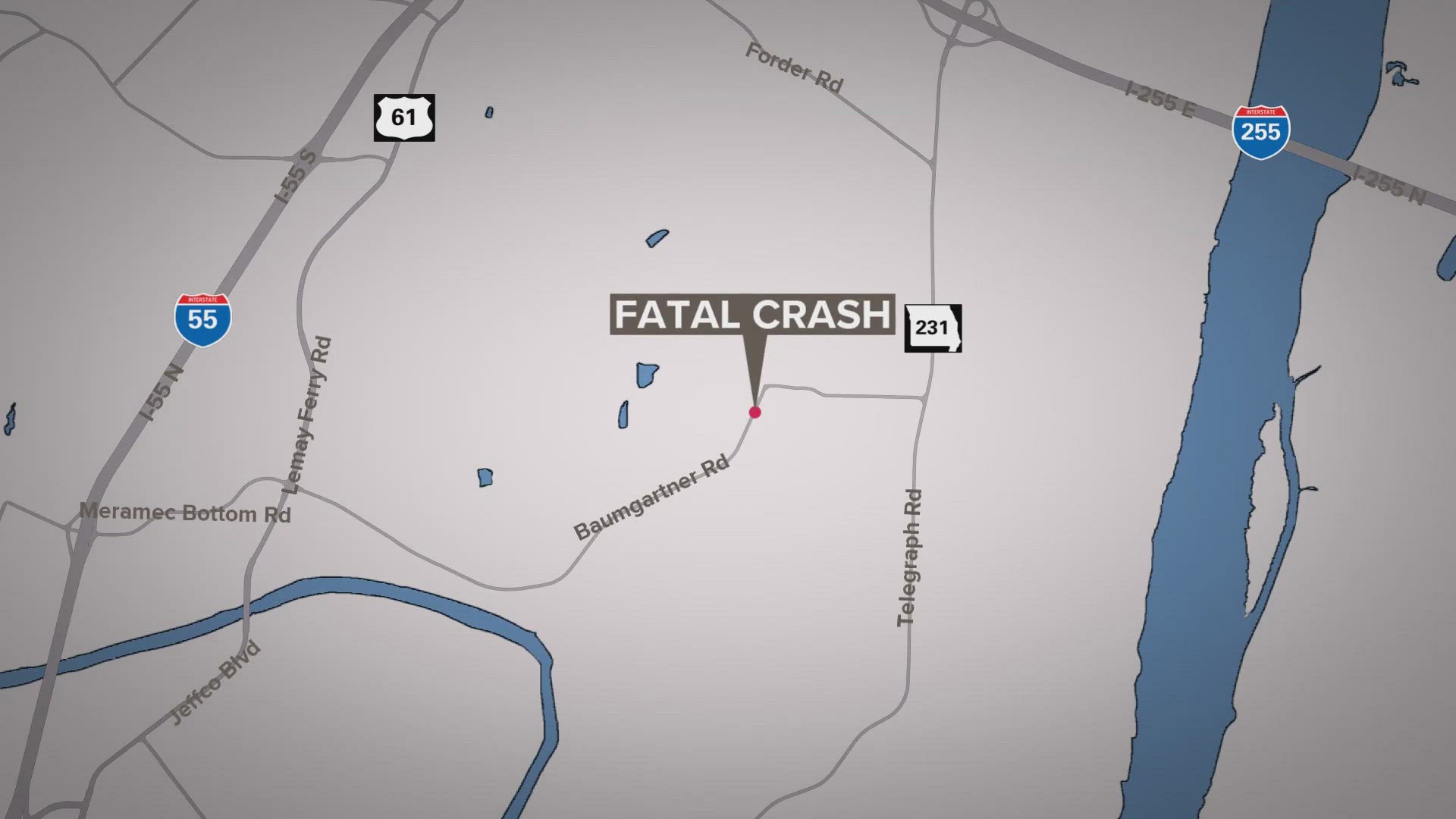The three-vehicle crash happened at about 7 p.m. on Baumgartner Road at Blackforest Drive.