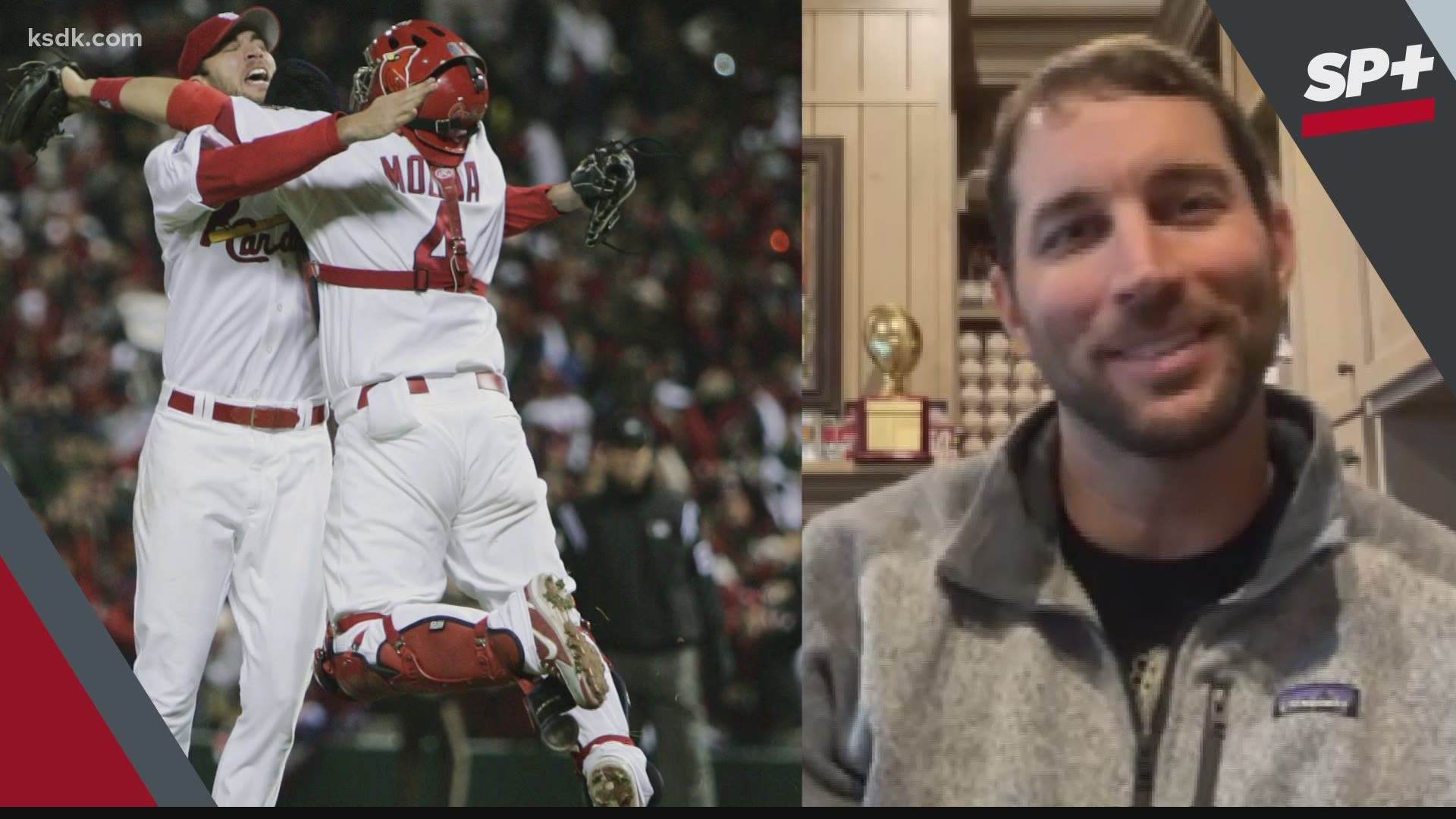 Download Adam Wainwright With Baseball Mitt Wallpaper