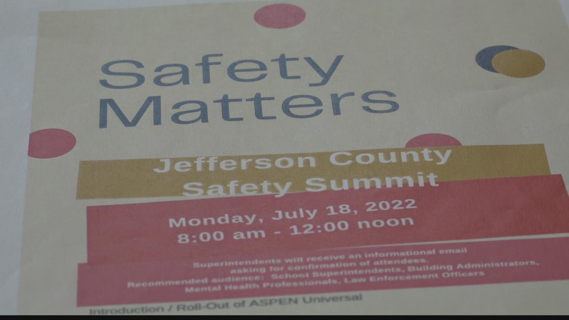 On Monday, dozens of school leaders in Jefferson County came together for a safety summit. They talked about strategies to better protect students.
