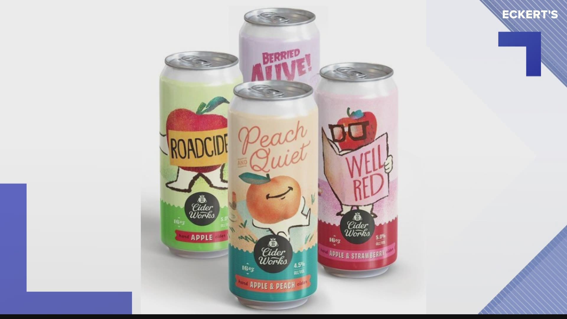 Each flavor is available at Eckert’s Country Store and can be purchased in 4-packs of 16-ounce cans