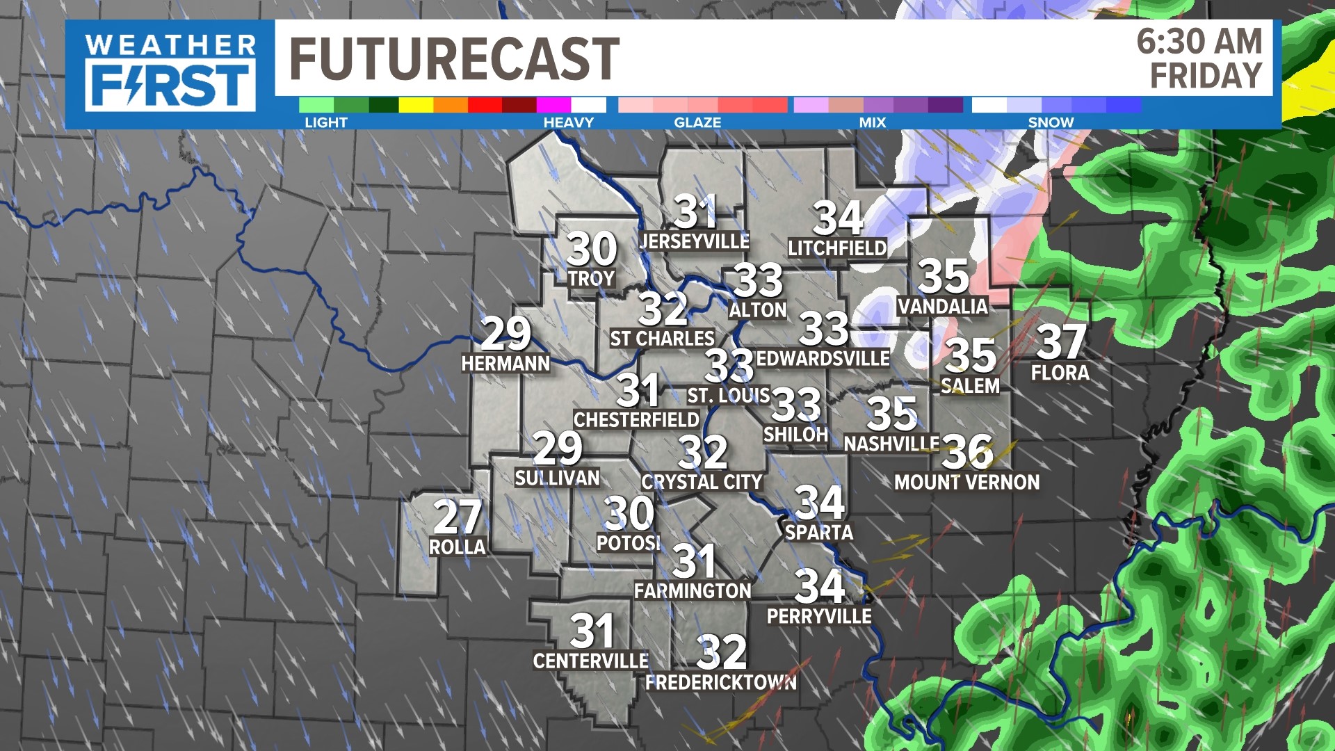 St. Louis weather forecast Rain, wind and wintry mix this week