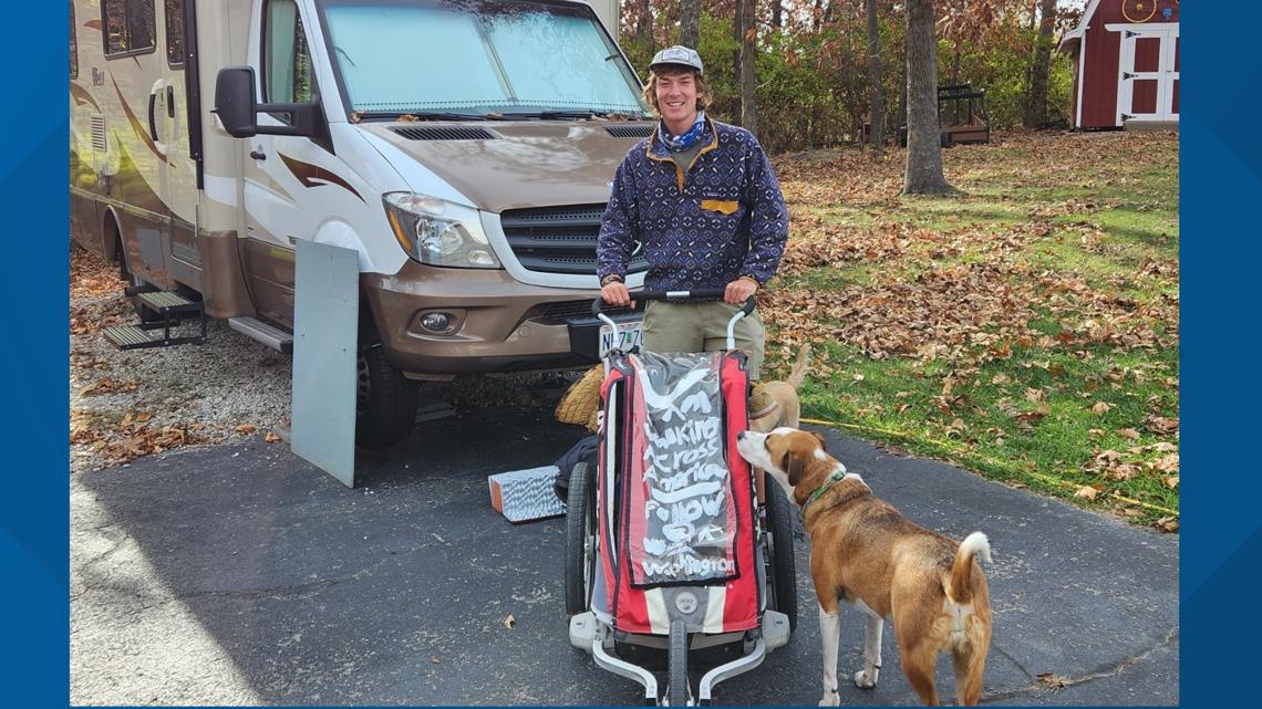 Young man walking from Washington state to Washington DC - Vimarsana News
