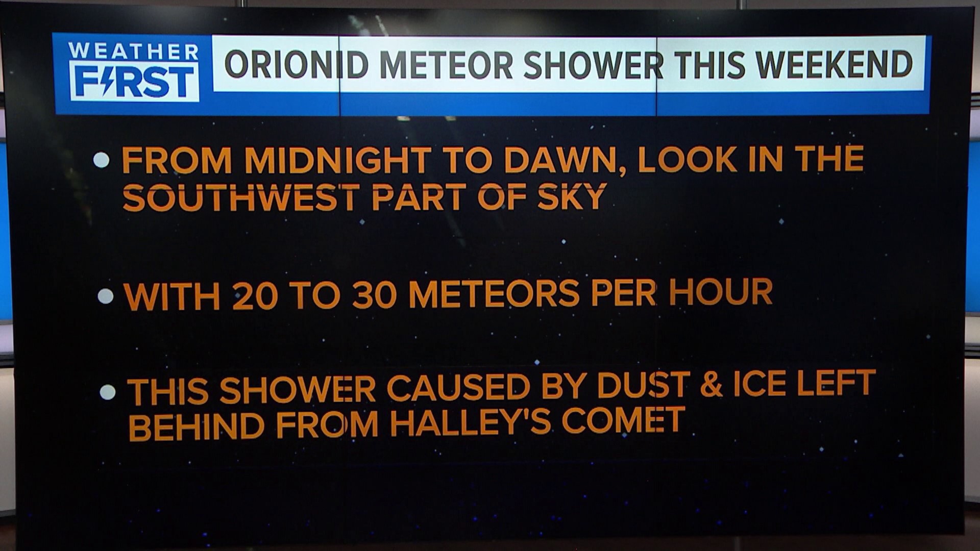 The Orionid meteor shower will reach its peak this weekend, Oct. 20-21. Here's how you can see it in St. Louis.