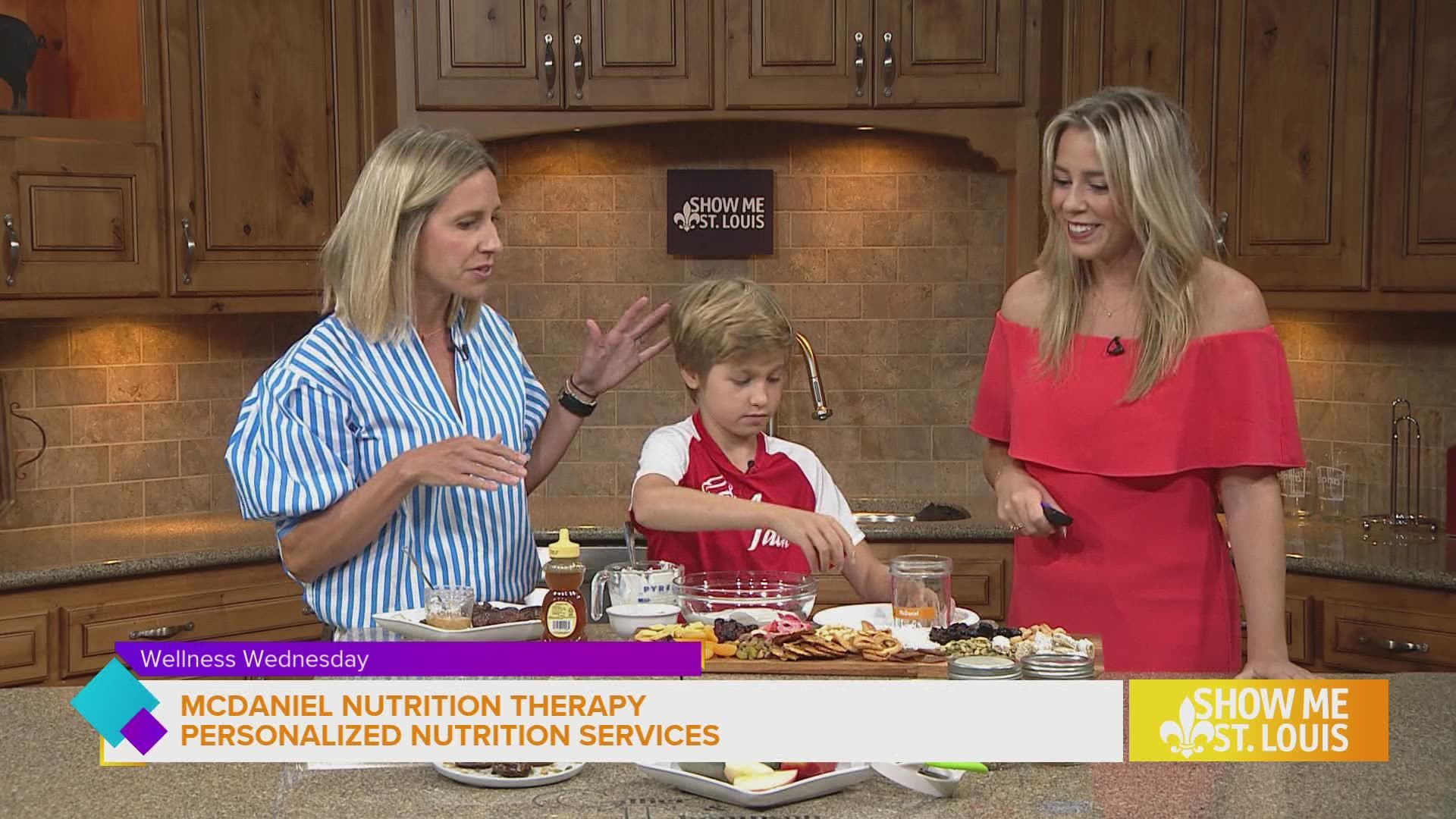 Owner of McDaniel Nutrition Therapy, Jennifer McDaniel, along with her son, Chef Jack stopped by the Show Me kitchen to share their favorite after school snacks.