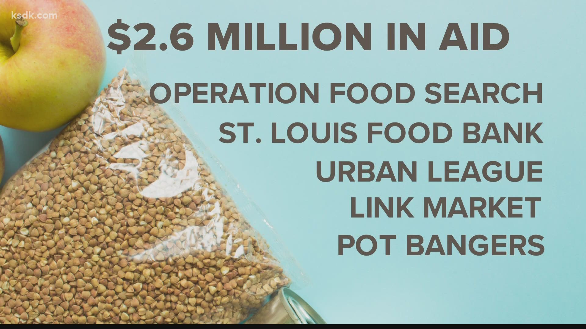 Five organizations will receive a total of $2.6 million to help feed people in the community