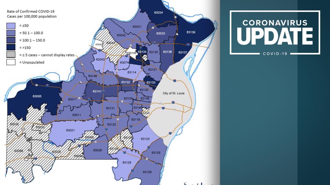 St Charles County Zip Code Map Coronavirus Latest: Cases In St. Louis County | Ksdk.com