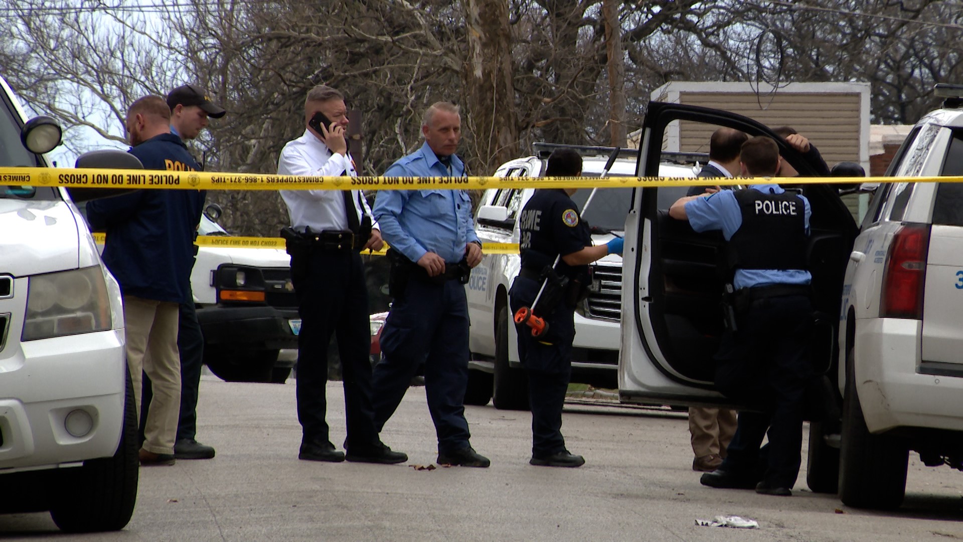 The shooting happened shortly after noon Friday in the 5000 block of Thrush Avenue.