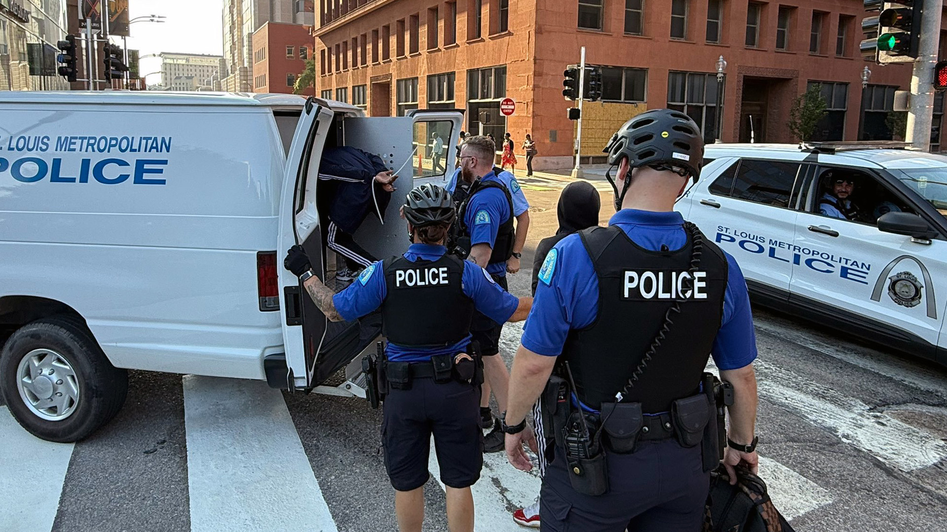 Police said more than half of the people taken into custody were 17 or younger.