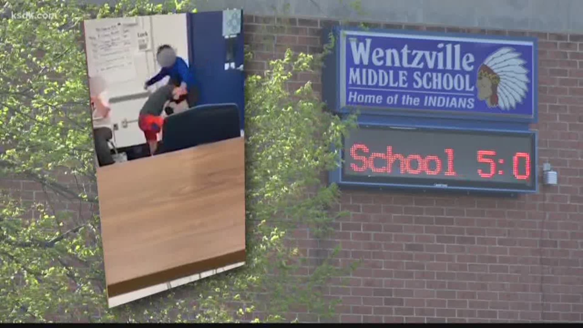 It's hard to watch, a Wentzville Middle School student being punched 19 times in the head, face and sides as he tried to protect himself.