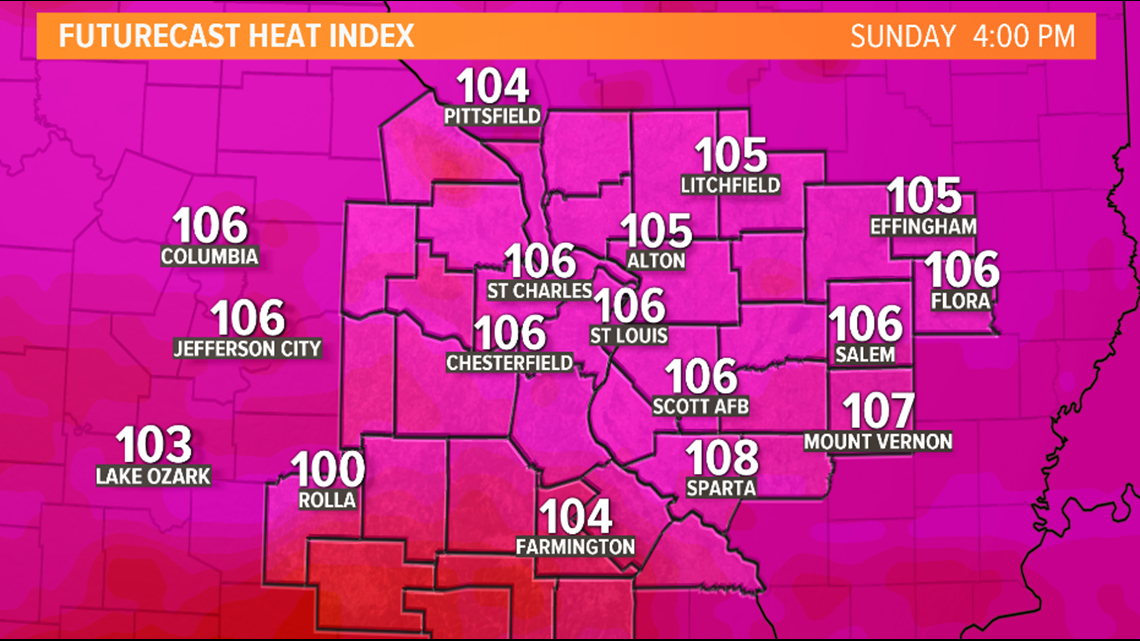 St. Louis forecast timeline: Weekend heat, advisory in effect | ksdk.com