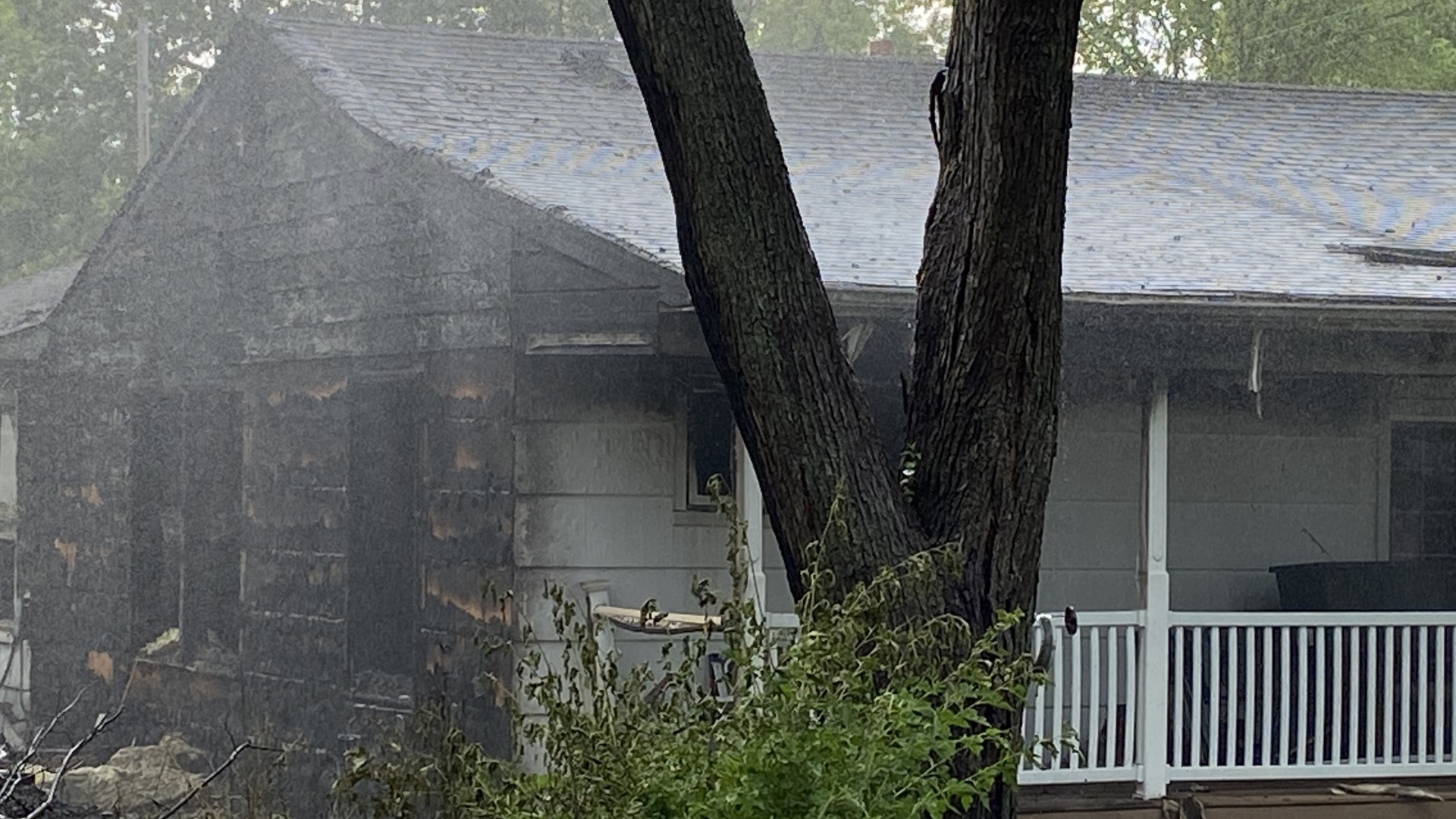 Several homes severely damaged in fire Thursday evening.