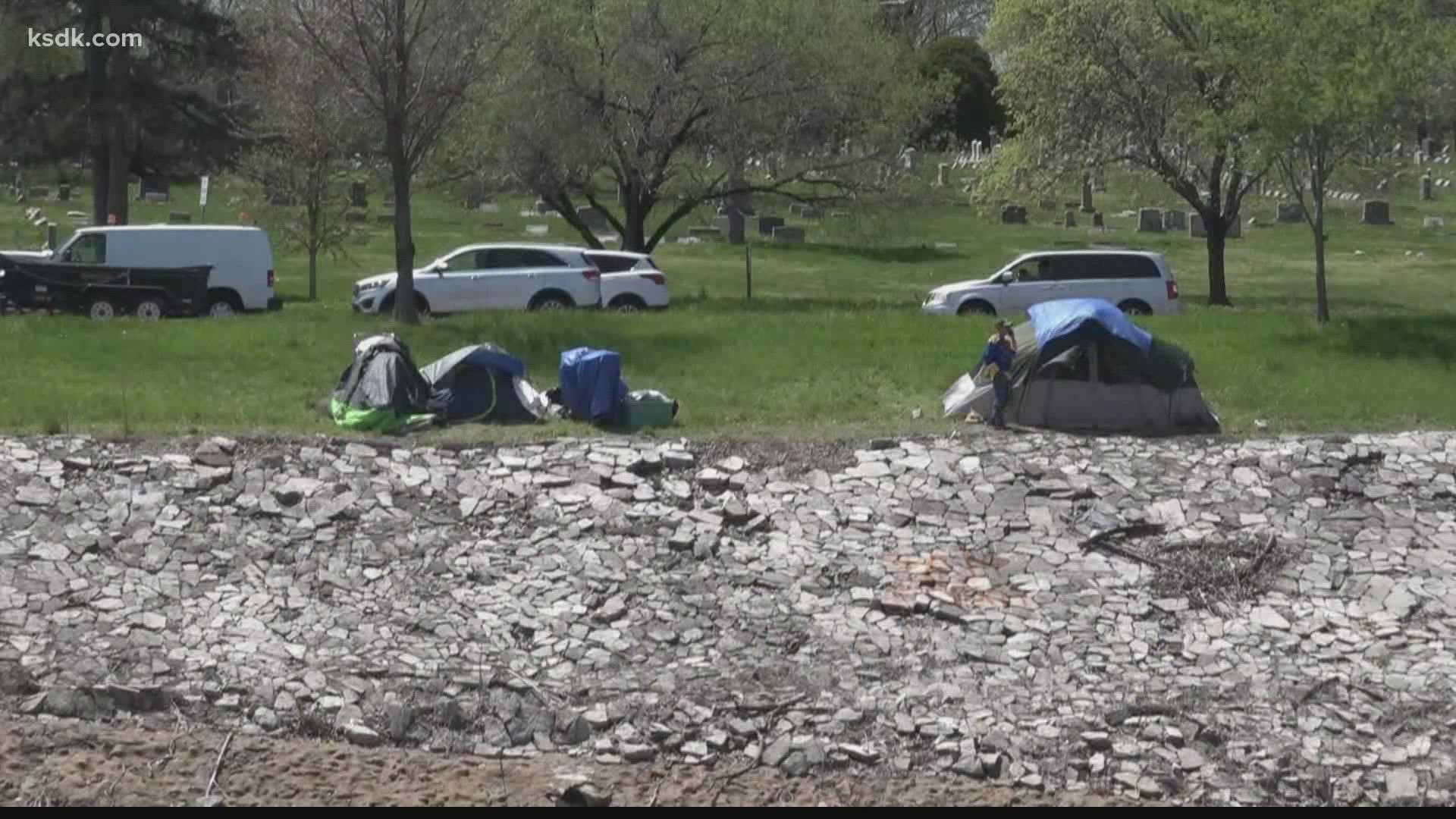 The city says for weeks they have been working with people living in tents to find more suitable housing.