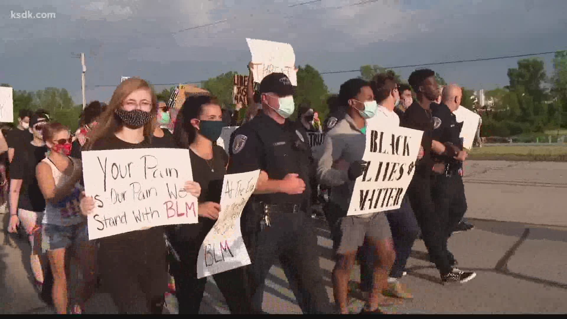 Protests across the St. Louis area continue to demand justice for George Floyd.