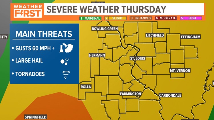 Severe storms to roll through St. Louis Thursday evening | ksdk.com