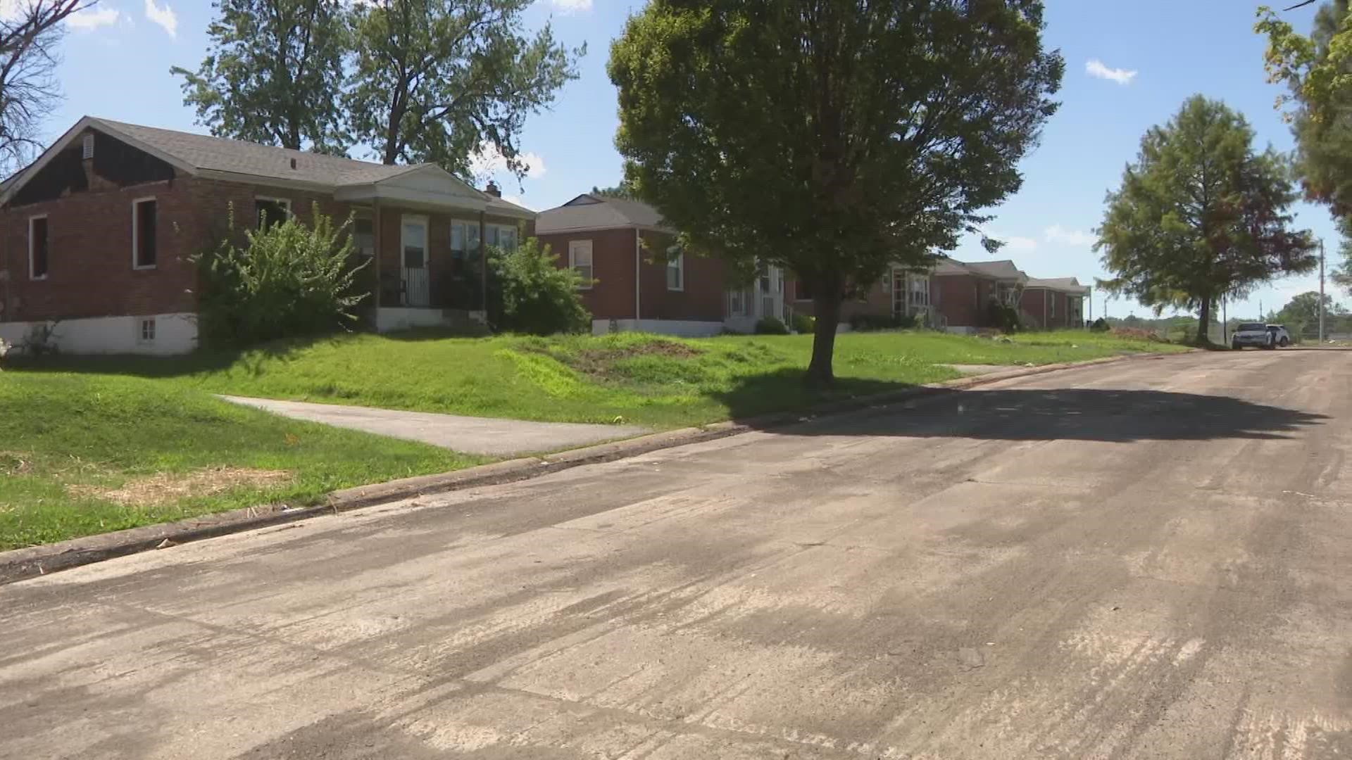 Some residents are being uprooted for the construction of a multi-million dollar retail center. Many homes surrounding Olive Boulevard will be torn down.