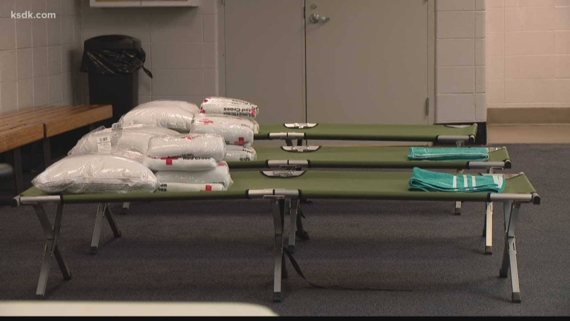 Five emergency Red Cross shelters are helping dozens of flood victims in the St. Louis area.