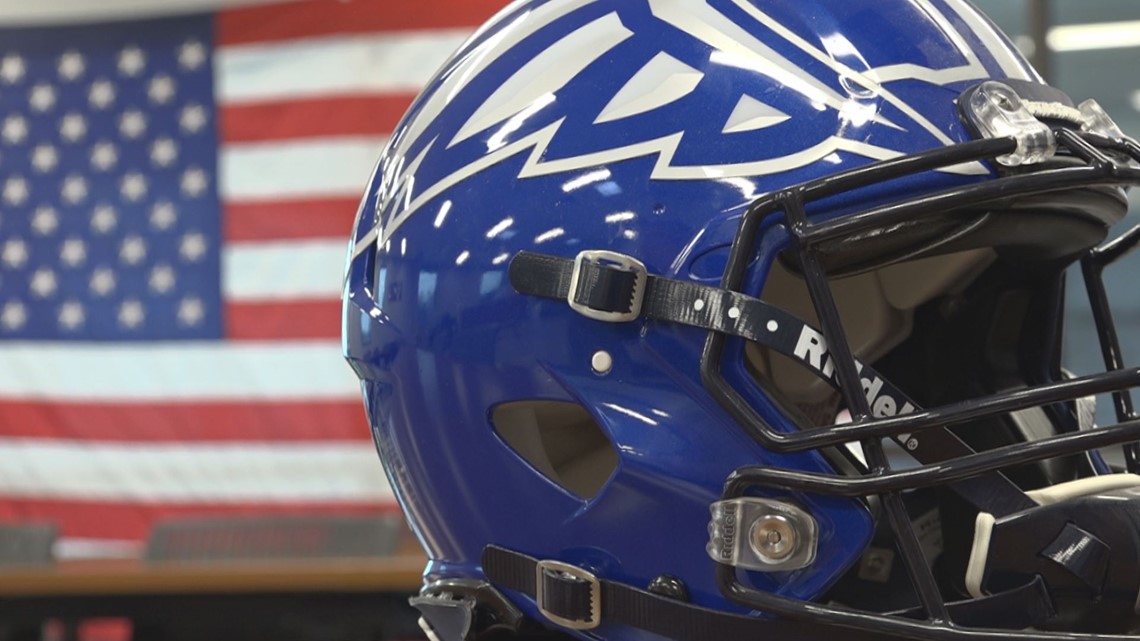 February 16, 2020: A St. Louis Battlehawks helmet sits on the