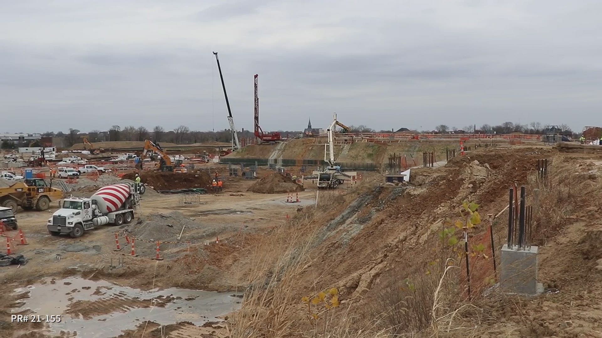 Much of 2020 was spent conducting mass grading and installing the foundation of the new western headquarters of NGA.