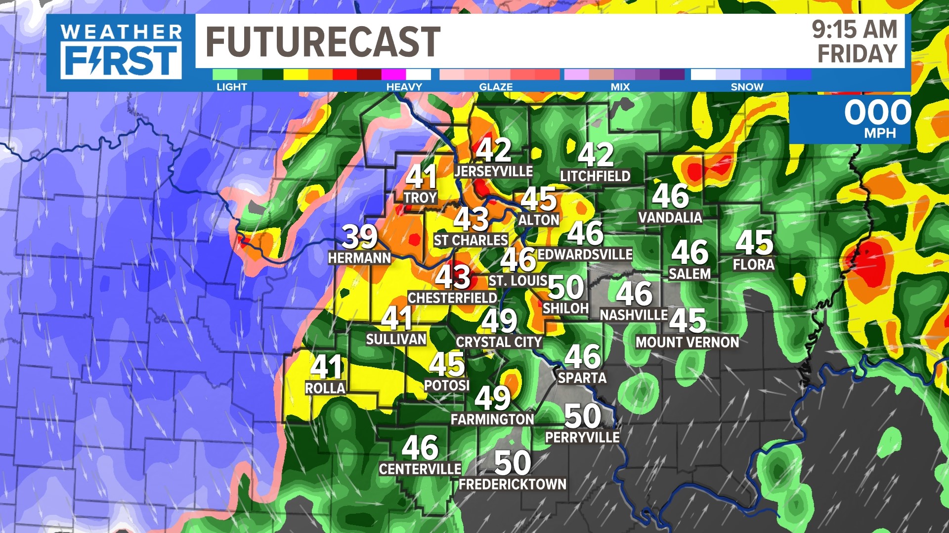 St. Louis weather forecast Rain, snow moves in Friday