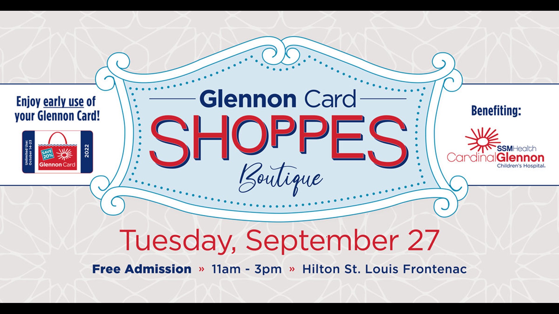Join the Glennon Guild on Tuesday, September 27, 11AM - 3PM for an early "Shopportunity" to kick-off Glennon Card Days.’