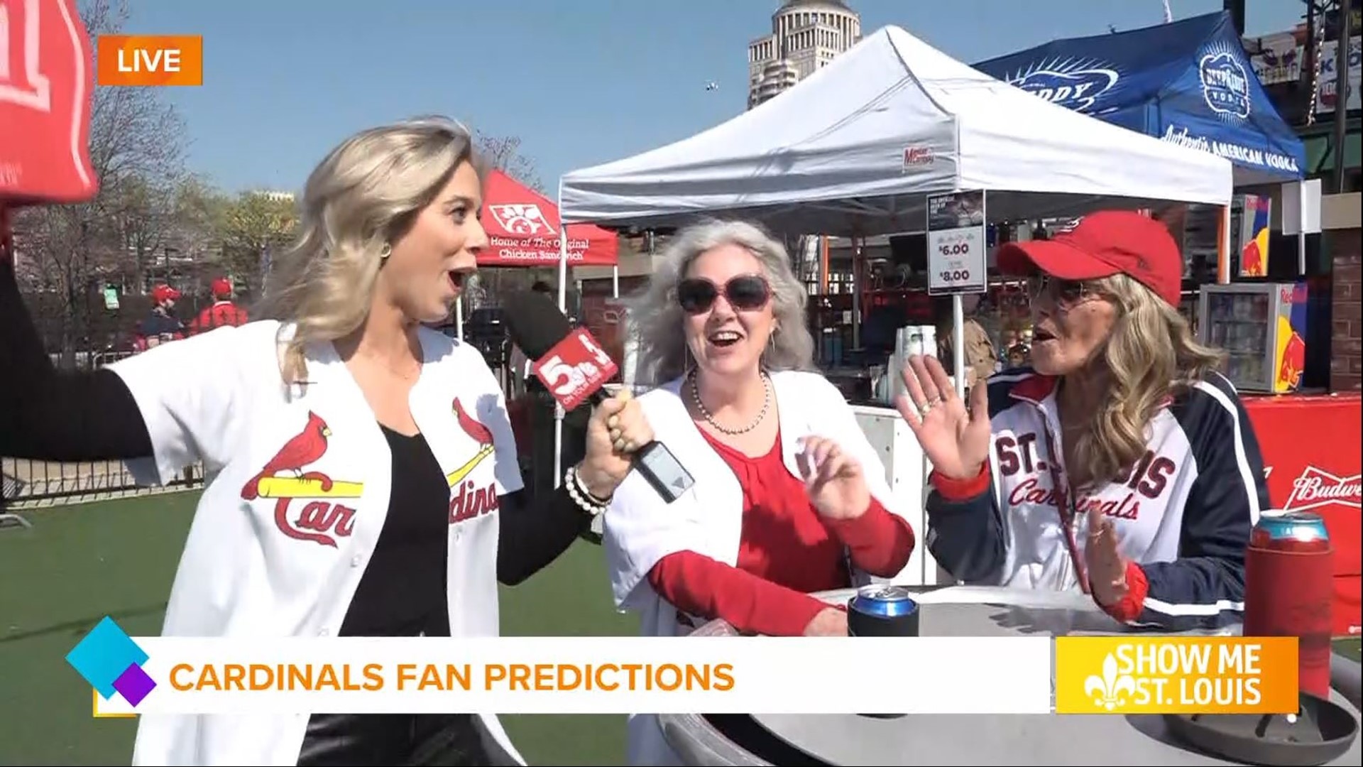 Mary talks with dedicated fans about their score prediction and Malik chats with Dusty about the Opening Day activities