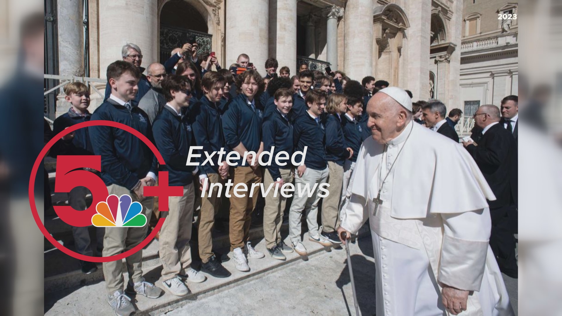 Extended interviews with Saint Louis University High School band students and staff on performing for and meeting Pope Francis.