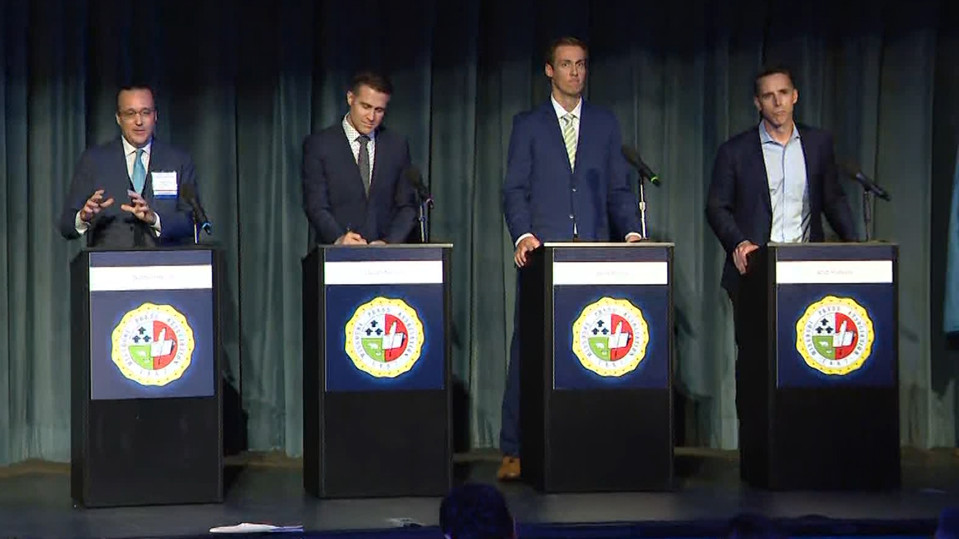 Candidates for U.S. Senator from Missouri Josh Hawley, Lucas Kunce, Nathan Kline and Jared Young participated in a debate Friday afternoon in Springfield.