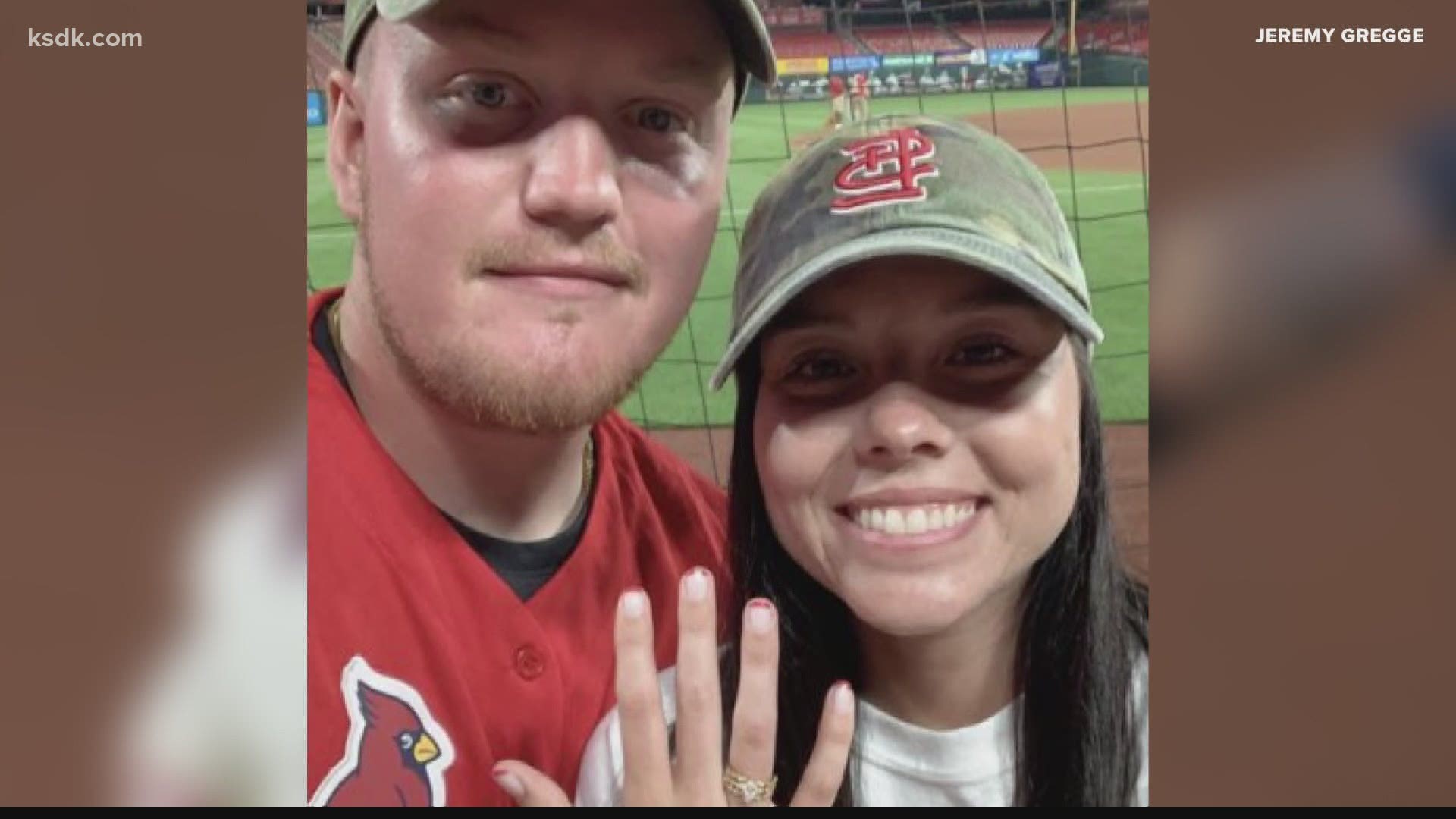 Yadier Molina hit a home run just moments after the proposal