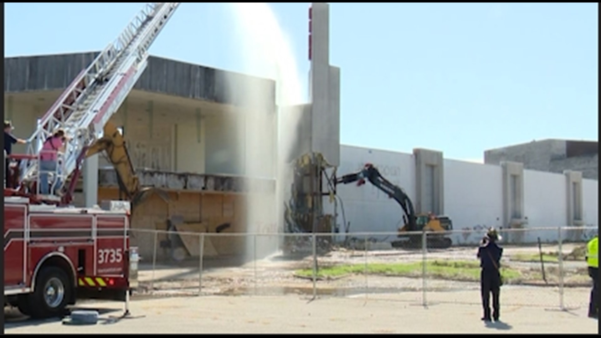 The north St. Louis County shopping center is being torn down nearly 50 years to the day it opened in 1973. The tear-down began at 10 a.m. Tuesday.