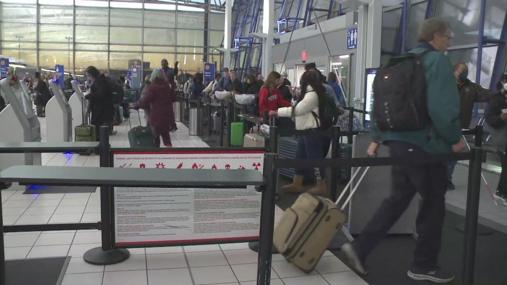 People are heading out of town for Thanksgiving, and many of them are flying.