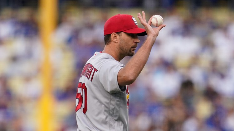 Tommy Edman and Adam Wainwright react after NL wild card game