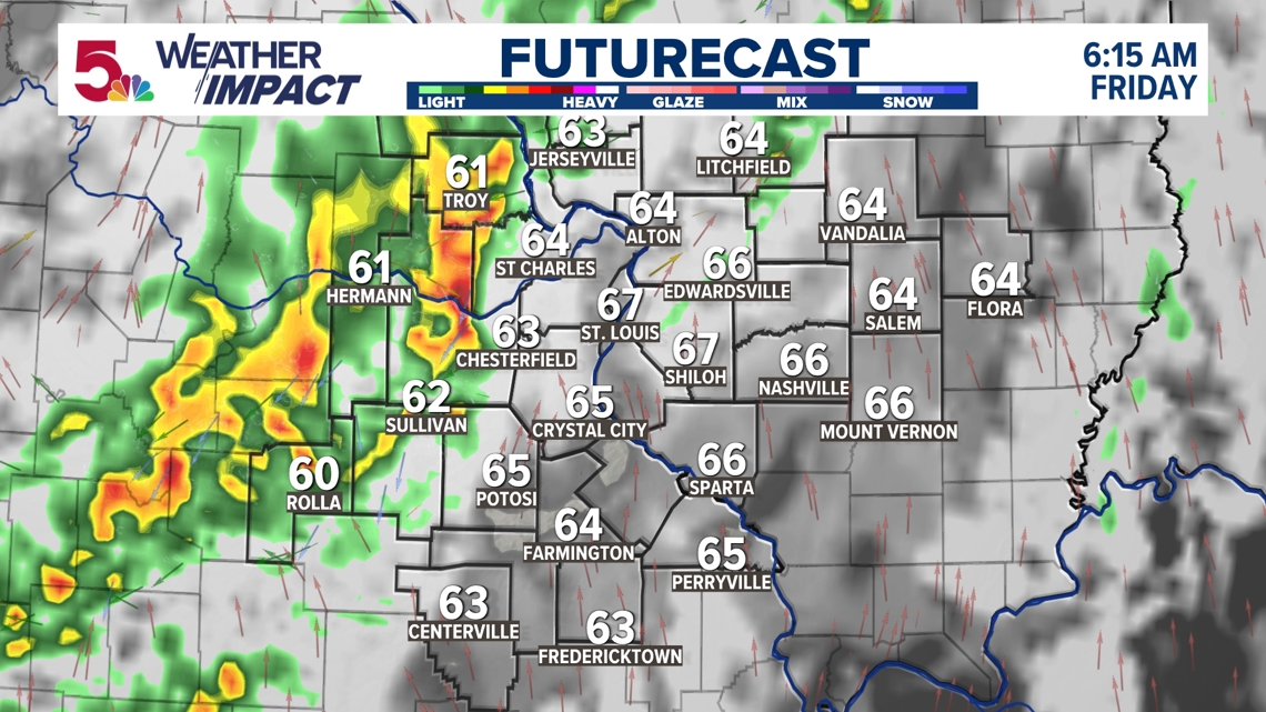 Several rounds of storms possible Friday